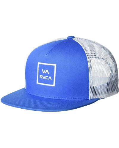 RVCA Mens Adjustable Snapback Trucker Hat - Blue