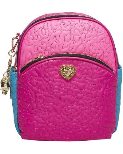 Betsey Johnson Ya Quilty Animal Backpack - Pink