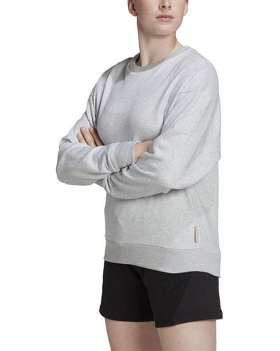 adidas Studio Lounge Loose Sweatshirt - Gray