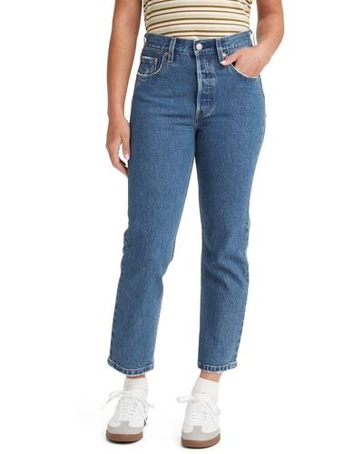 Levi's Premium 501 Crop Jeans - Blue