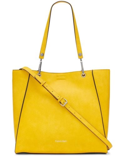 Calvin Klein Reyna North/south Tote - Yellow