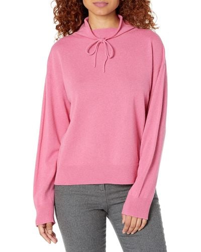 Theory Seamless High Neck Cashmere Sweater - Pink