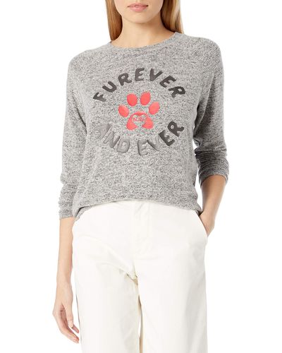Skechers Bobs For Dogs And Cats Cozy Graphic Pullover Sweatshirt - Gray