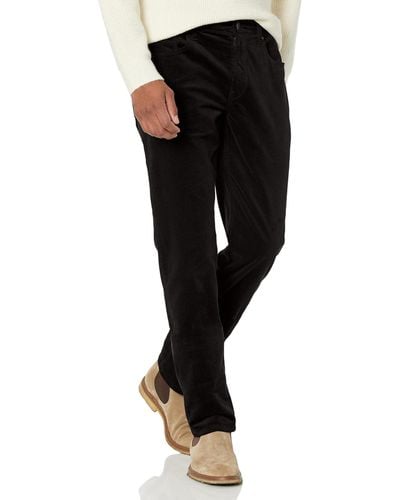 PAIGE Federal Slim Straight Fit Stretch Corduroy Pant - Black