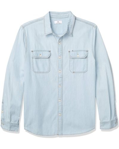 AG Jeans The Benning Utility Denim Long Sleeve Shirt - Blue