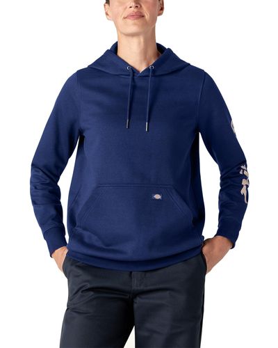 Dickies Plus Size Heavyweight Logo Sleeve Pullover - Blue