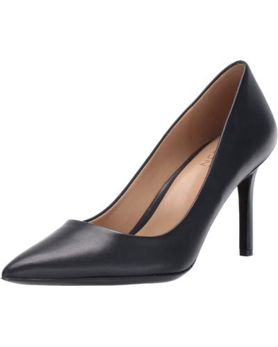 Naturalizer S Anna Pointed Toe High Heel Pumps,inky Navy Leather,5.5 - Black