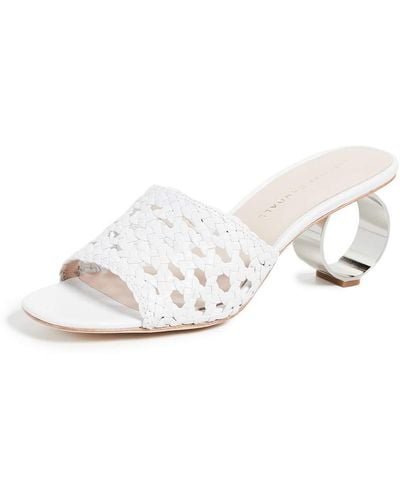 Loeffler Randall Brette Woven Sandals - White