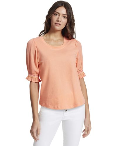 Top Ella Moss Manches Longues - Taille L - Beige En Lin - Occasion Très Bon État