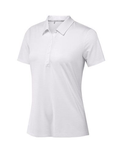 adidas Golf Microdot Short Sleeve Polo - White