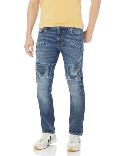 Guess Eco Pintuck Slim Tapered Jeans - Blue