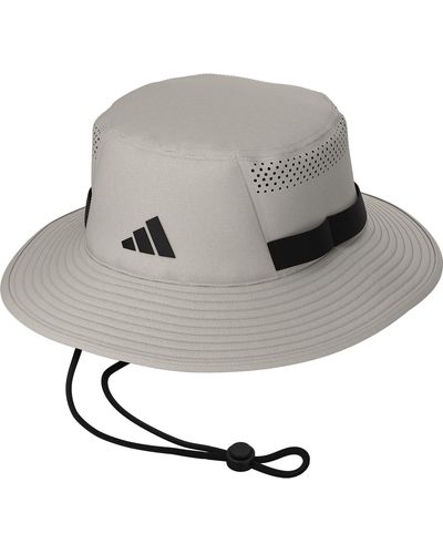 adidas Victory 5 Bucket Hat Outdoors And Sideline Wide Brim Style For Sun Protection - Metallic