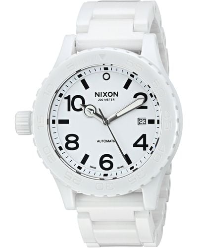 Nixon A148-126 Ceramic 42-20 Automatic White Dial Bracelet Watch