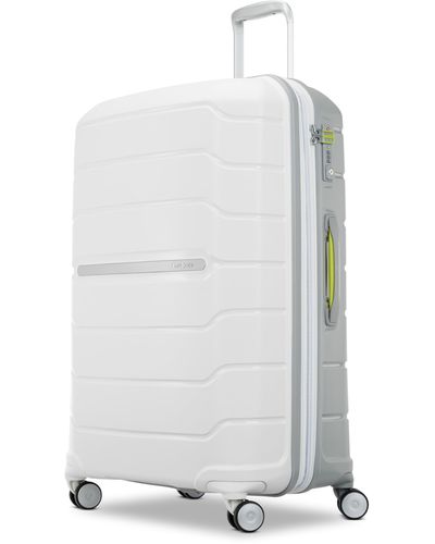 Samsonite Freeform Hardside Expandable With Dual Spinner Wheels Checked-medium 24-inch - Gray