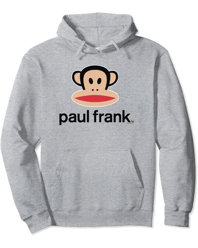 Paul Frank Julius Big Face Logo Pullover Hoodie - Gray