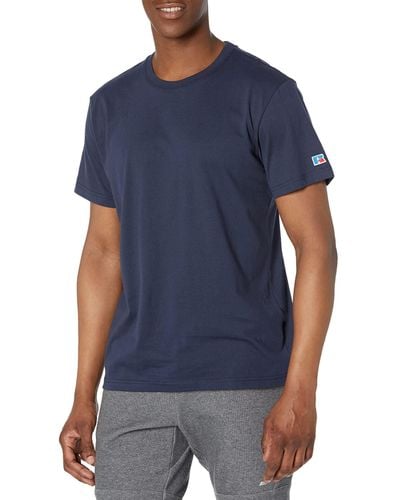 Russell Basic Solid Short Sleeve T-shirt - Blue