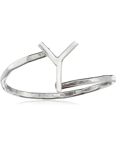 Melissa Joy Manning "alphabet" Silver Initial H Ring - Metallic