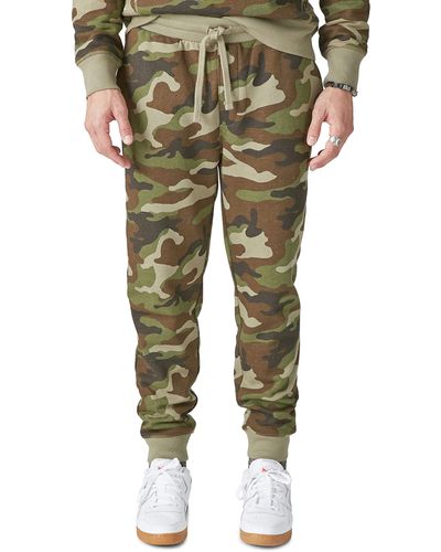 Lucky Brand Mens Sueded Terry Camo Jogger Pants - Green