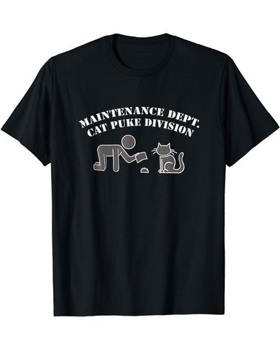 Caterpillar Maintenance Dept Cat Puke Division T-shirt - Black