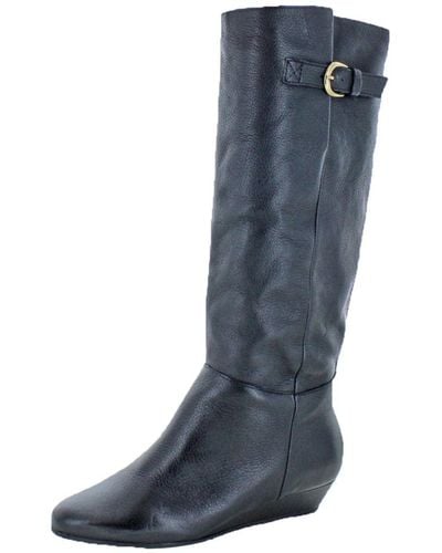 Steven by Steve Madden Intyce Black Leather Boot Casual 7 Us