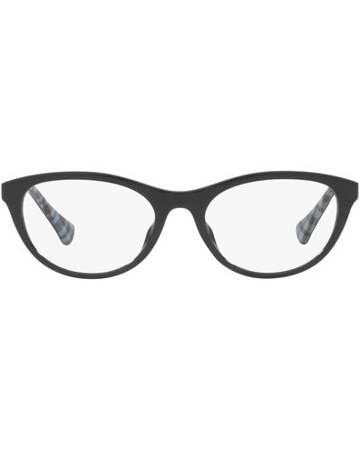 Ralph By Ralph Lauren Ra7143u Universal Fit Cat Eye Prescription Eyewear Frames - Black