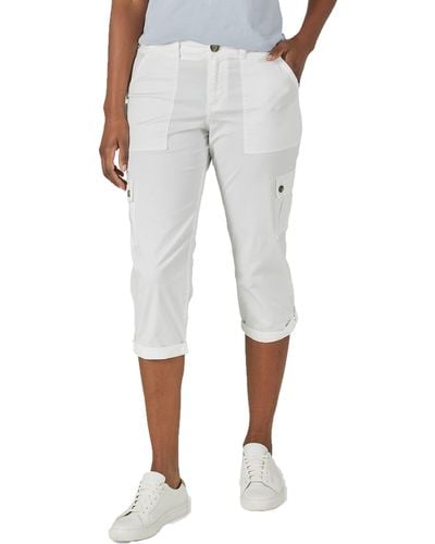 Lee Jeans Ultra Lux Comfort With Flex-to-go Cargo Capri Pant White '8 - Gray