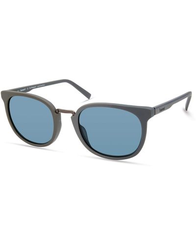 Timberland Tba9270 Polarized Round Sunglasses - Black