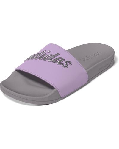 adidas Adilette Shower Slide Sandal - Purple