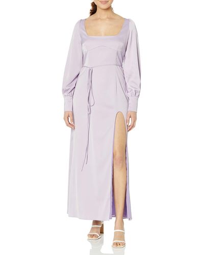 The Drop Pastel Lilac Long-sleeve Open Back Maxi By @carolinecrawford - Purple