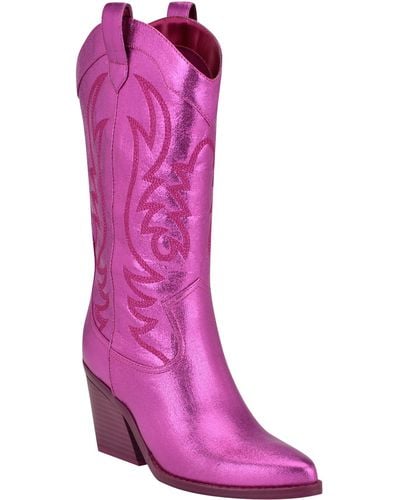 Nine West Keeks Western Boot - Pink