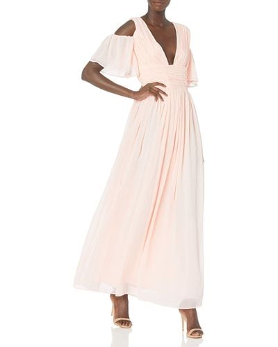 French Connection Constance Drape Maxi Dress - Pink