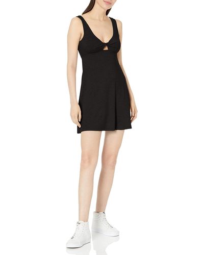 Volcom Desert Bunnie Reversible Fit And Flare Knit Mini Dress - Black