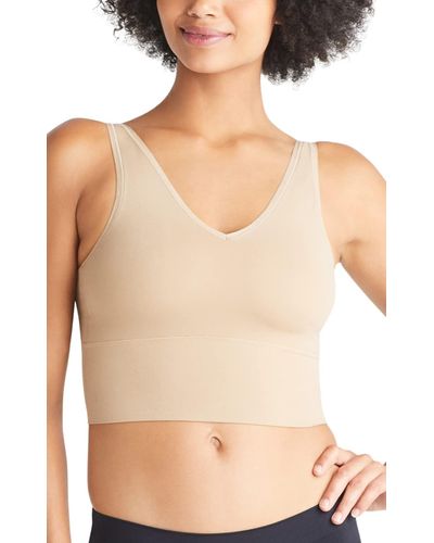 Yummie Womens Claudia Comfortably Curved Longline Top Bra - Natural
