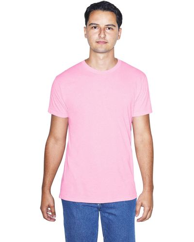 American Apparel 50/50 Crewneck Short Sleeve T-shirt - Pink