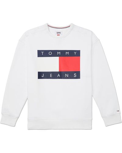 Tommy Hilfiger Flag Crewneck With Magnetic Closure - White