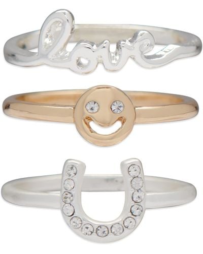 Lucky Brand Lucky Charm Ring Stack - White