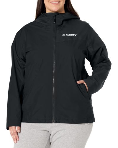 adidas Plus Size Terrex Multi 2.5-layer Rain Jacket - Black