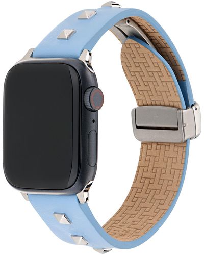 Ted Baker Light Blue Leather Strap With Studs For Apple Watch®