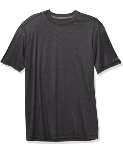 G.H. Bass & Co. Big And Tall Short Sleeve Stretch Performance Crewneck Solid T-shirt Black Heather
