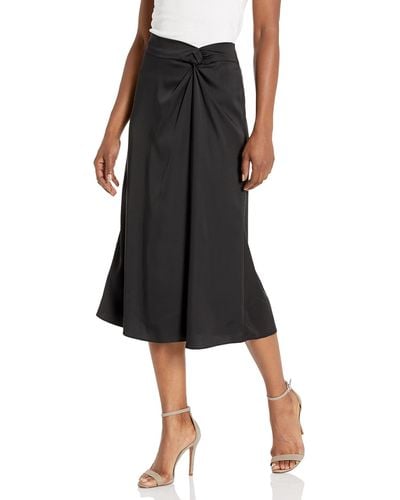 Guess Eco Mea Knotted Satin Skirt - Black