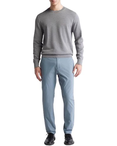Calvin Klein Slim-fit Woven Stretch Chinos - Gray