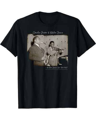 Parker Charlie And Miles Davis The Three Dances T-shirt - Black