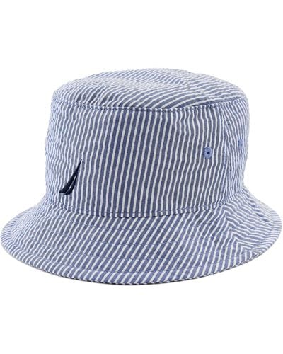 Nautica Seersucker Bucket Hat - Blue