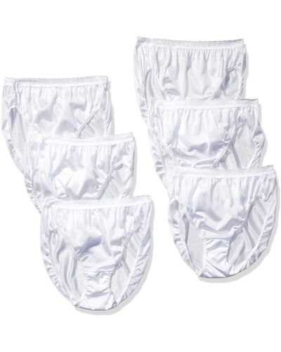 Hanes 6 Pack Nylon Hi-cut Panties - White