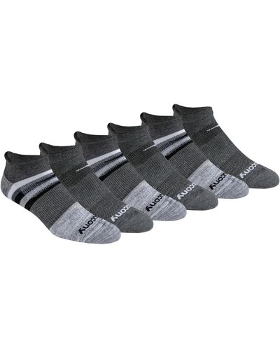 Saucony Mesh Ventilating Comfort Fit Performance Tab Socks - Black