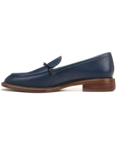 Franco Sarto Sarto S Eda Classic Slip On Loafer Navy Leather 10 M - Blue