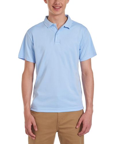 Izod Mens Short Sleeve Performance Polo Shirt - Blue