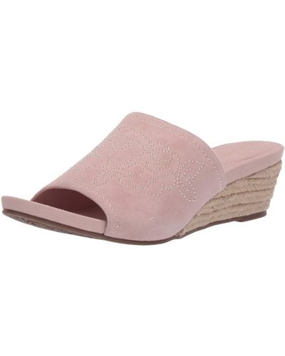 Taryn Rose Slip On Espadrille Wedge Sandal - Pink