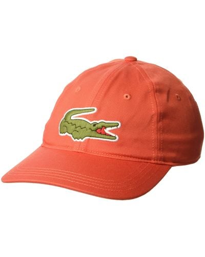 Lacoste Solid Big Croc Cap - Red