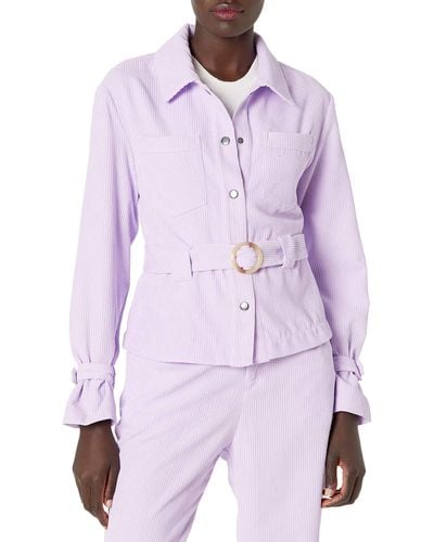 Kendall + Kylie Kendall + Kylie Oversized Shirt With Belt - Purple